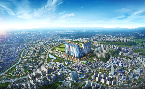 원주혁신도시 에이스 더블유밸리 항공 광역조감도