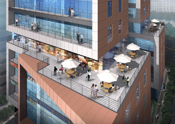 시흥 은계지구 테라스 상가 유테라스 투시도