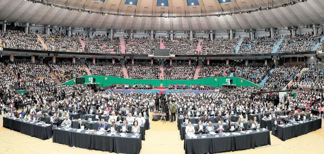 14일 서울에서 지구촌 전쟁종식 평화 선언문 3주년 기념식이 개최되고 있다.