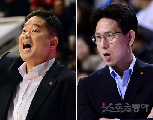 LG 현주엽 감독(왼쪽)-KT 서동철 감독. 스포츠동아DB