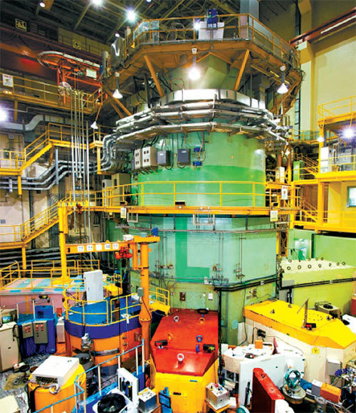 대전 한국원자력연구원 안에 있는 연구용 원자로인 하나로. 기장군 동남권 방사선 의·과학 산업단지에도 이와 비슷한 수출용 신형 연구로가 설치될 예정이다. 기장군 제공