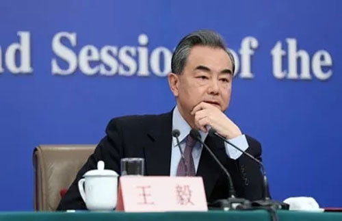 지난달 8일 중국 베이징에서 열린 기자회견에 참석한 왕이 외교담당 국무위원 겸 외교부장. 사진 출처 중국 외교부