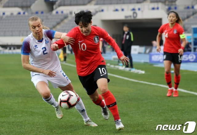 여자 축구대표팀의 이금민. © News1DB