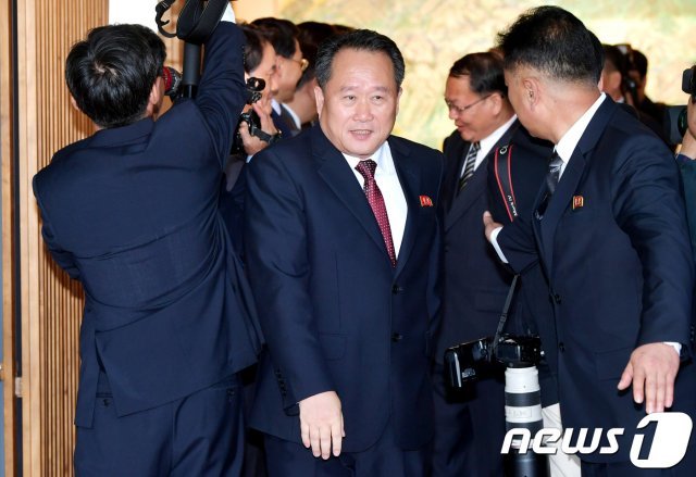 북한 리선권 조국평화통일위원회 위원장. 2018.10.15/뉴스1 © News1