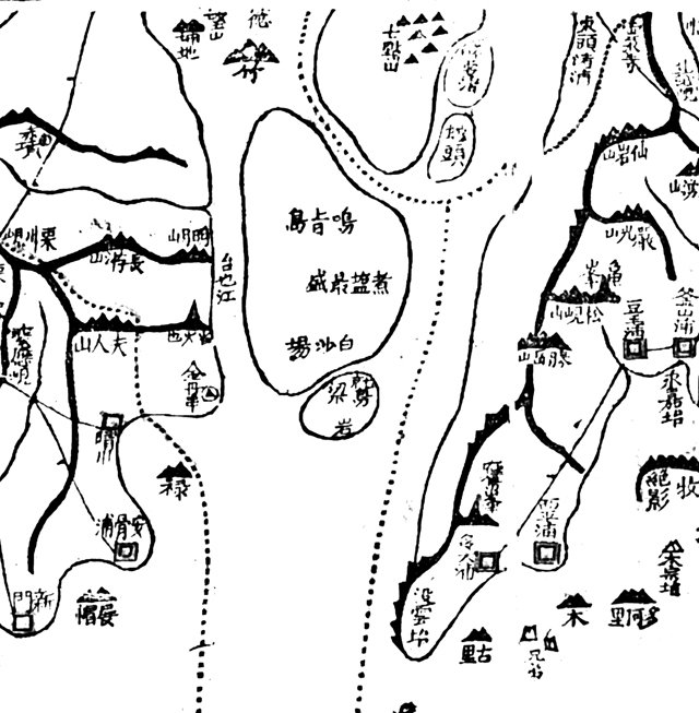 고산 자 김정 호 ( 1804∼1864)의 대동여지도에 표시된 명지도에는 ‘자염최성(煮鹽最盛)’이라고 기록돼 있다. 조선후기 명지도에서 활발한 자염생산이 이뤄졌음을 보여준다. 푸른역사 제공