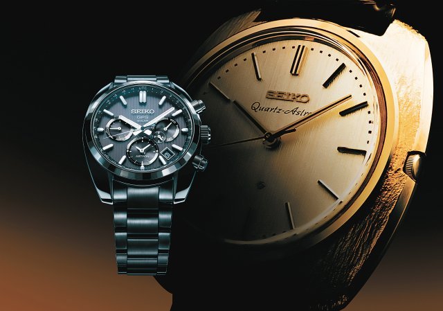 1969년 세계 최초의 쿼츠 시계를 선보인 세이코는 올해 쿼츠 아스트론 50주년을 기념한 모델(사진)을 내놓았다.