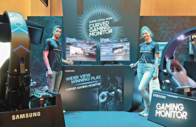 삼성전자가 지난 2018년 독일 쾰른에서 열린 ‘게임스컴 2018’ 행사에서 ‘CJG5’ 모니터를 공개했다.