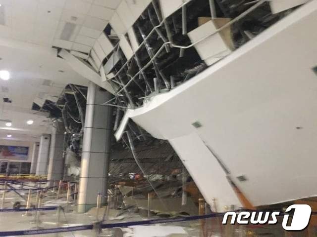 지진으로 무너진 필리핀 루손섬 클락 디오스다도 마카파갈 국제공항. (독자 사진제공) © 뉴스1