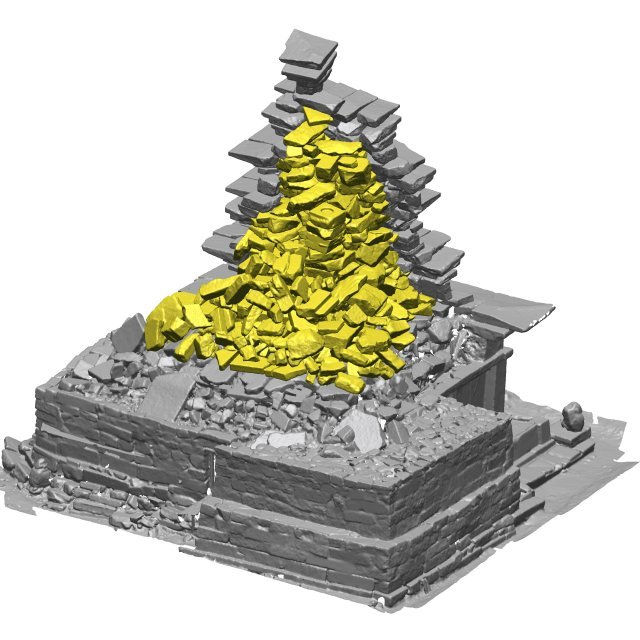 3D스캐너로 입체정보가 측정되고 있는 미륵사지 석탑