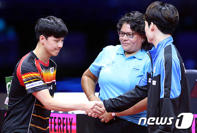 한국 남자 탁구 대표팀 안재현(왼쪽)과 장우진. (대한탁구협회 제공)