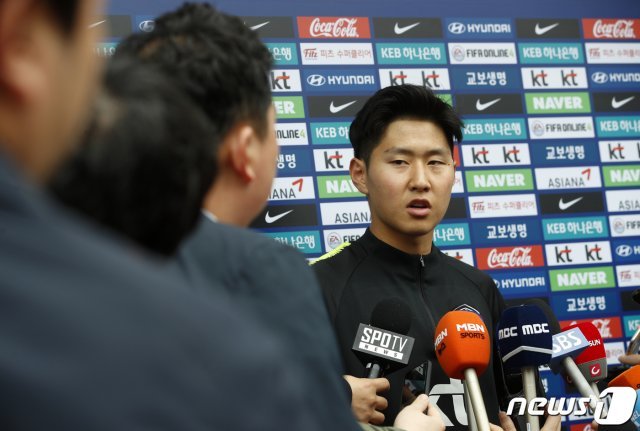 남자 U-20 축구대표팀 이강인이 23일 오후 경기 파주시 NFC(국가대표 트레이닝 센터)에서 인터뷰를 하고 있다./뉴스1 © News1