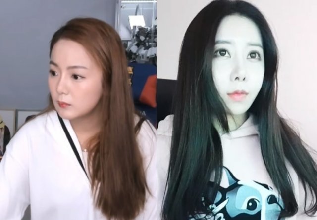 강은비(좌), 하나경(우). 사진=강은비 아프리카TV 채널, 하나경 아프리카TV 채널