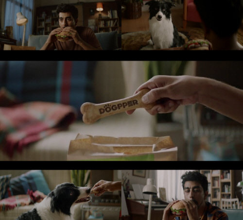 버거킹, 독퍼 광고 이미지 캡쳐