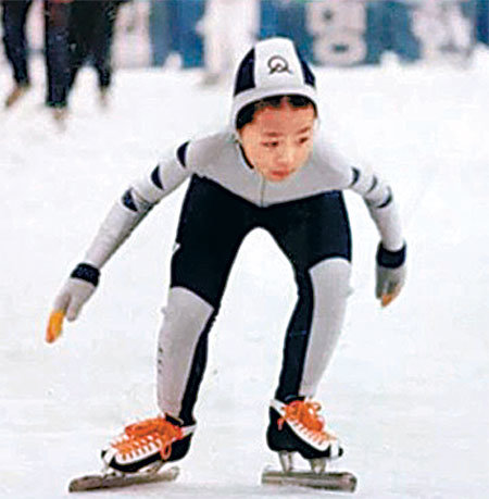 스케이트를 갓 시작한 어릴 때의 모습. 이상화 인스타그램