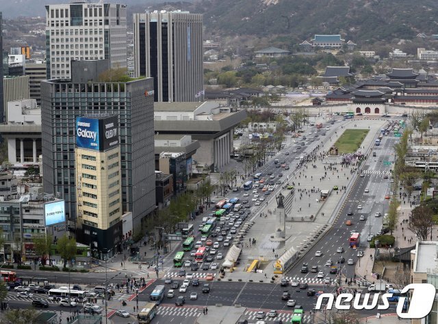 서울 광화문광장 전경. © News1