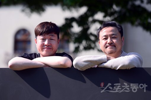 영화 ‘악인전’의 이원태 감독(오른쪽)과 장원석 대표. 김종원 기자 won@donga.com