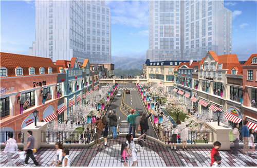 북유럽형 스트리트 라이프스타일몰  ‘힐스 에비뉴 삼송역 스칸센’. 제공=현대건설