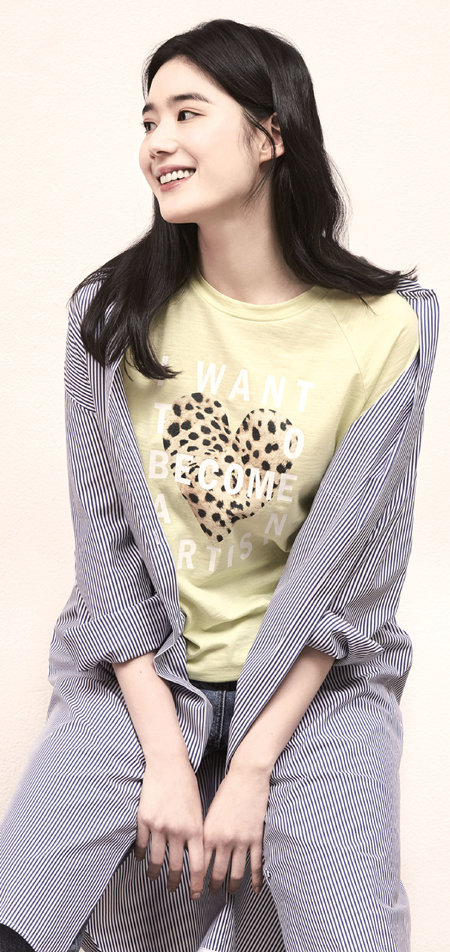 구호 모델인 배우 정은채가 ‘하트 포 아이’ 캠페인 촬영을 함께 했다.
