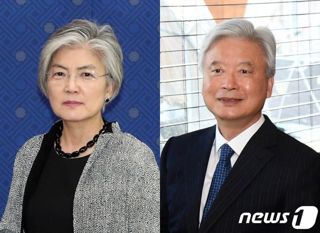 강경화 외교부장관(왼쪽), 조윤제 주미대사. (뉴스1 DB) 2019.5.29/뉴스1