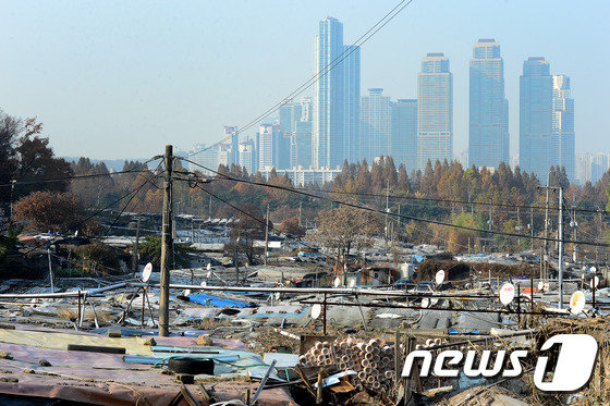 서울 강남구 개포동 구룡마을 전경.(뉴스1 자료사진)© News1