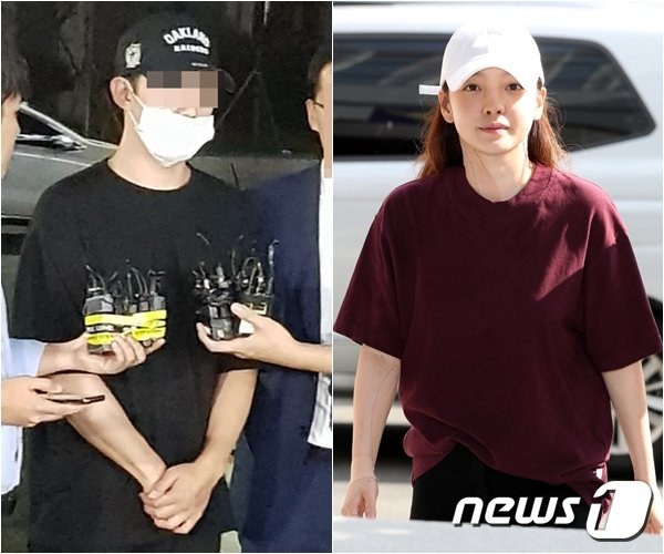 구하라 전 남자친구 최모씨(왼쪽)와 구하라 © News1 DB