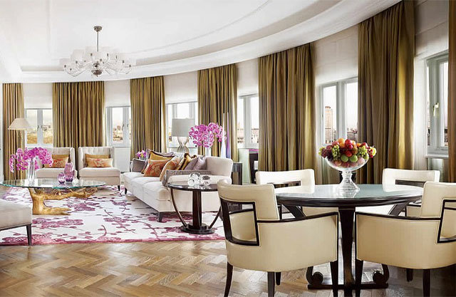 도널드 트럼프 미국 대통령의 자녀들이 머물 런던 코린시아 호텔의 로열스위트 거실. 사진 출처 데일리메일