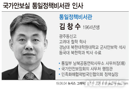 文대통령, 통일정책비서관에 김창수 사무처장 임명｜동아일보