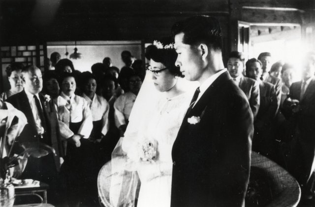 김대중-이희호 부부 결혼식 모습./1962 [동아일보 DB]
