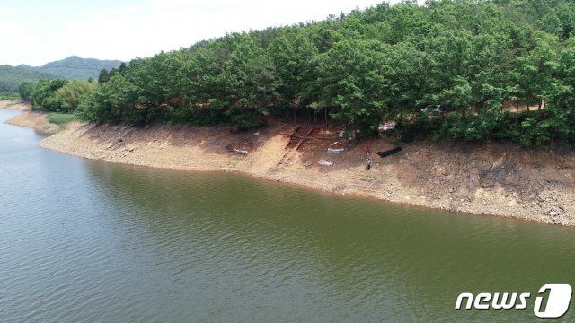 보성군 문덕면 백자 가마터 발굴현장.(보성군 제공)