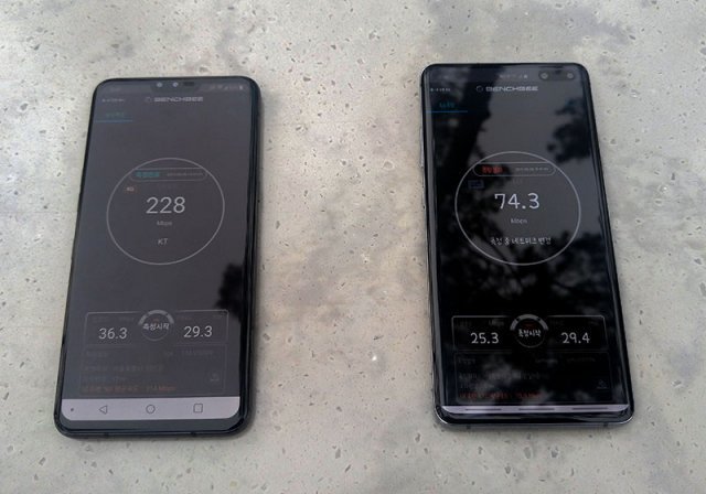 LG V50과 갤S10 5G(출처=IT동아)