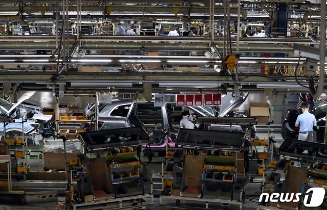 르노삼성자 부산공장 생산라인 모습(뉴스1DB)© News1