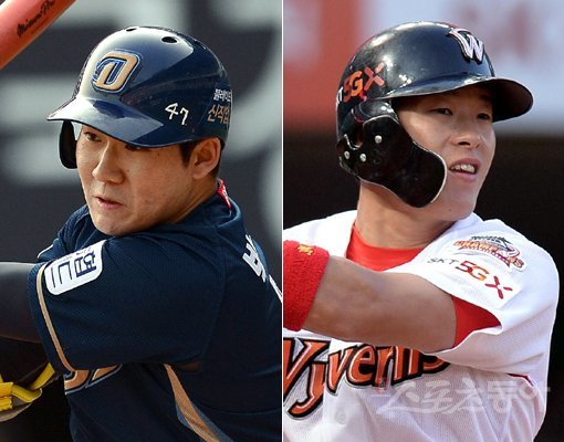 NC 박민우(왼쪽)-SK 노수광. 스포츠동아DB