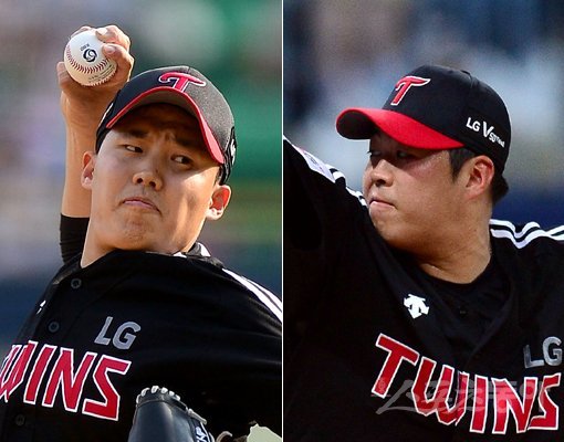 LG 임찬규(왼쪽)-임지섭. 김종원 기자 won@donga.com