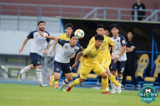 아산 무궁화가 대전시티즌을 꺾고 2연승을 달렸다. (한국프로축구연맹 제공) © 뉴스1