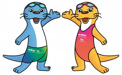 캐릭터는 2019 광주세계수영선수권대회 마스코트 ‘수리’와 ‘달이’.
