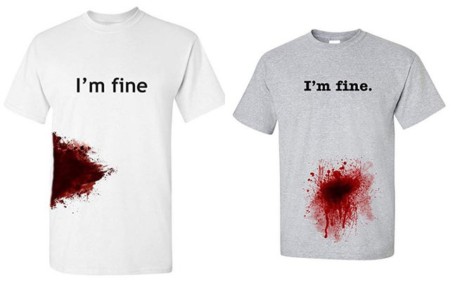 ‘I’m fine‘ 티셔츠. 출처=사진=이베이영, 아마존