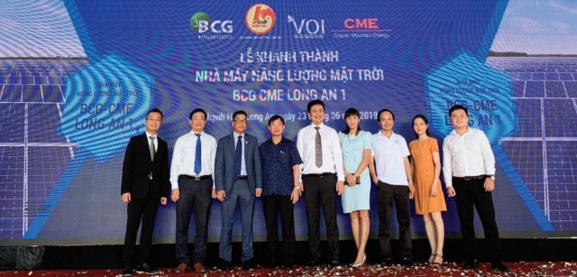 6월 23일 베트남 롱안성에서 열린 총회 BCG-CME 롱안 1 태양광발전소 출범식.
