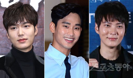 연기자 이민호-김수현-주원(왼쪽부터). 동아닷컴DB·스포츠동아DB