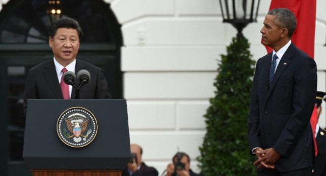 2015년 9월 25일 미·중 정상회담에서 시진핑 국가주석은 버락 오바마 미국 대통령에게 “신형대국관계를 구축해야 한다”고 말했다. [신화=뉴시스]