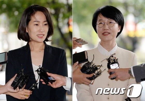 김수민(왼쪽), 박선숙 바른미래당 의원이. 2016.8.31/뉴스1 © News1