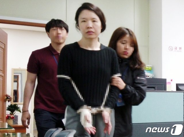 전 남편을 살해하고 사체를 유기한 혐의 등으로 구속 기소된 고유정. © News1