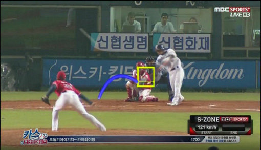KBO리그 각 1군 구장에는 PTS(Pitch Tracking System)가 구축돼 있다. 사진출처｜MBC 스포츠플러스 중계 화면 캡처