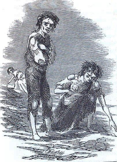1845년부터 1849년까지 아일랜드에서 일어난 아일랜드 대기근을 나타낸 그림. 반영감정의 기원이 되기도 했다. 출처 위키피디아