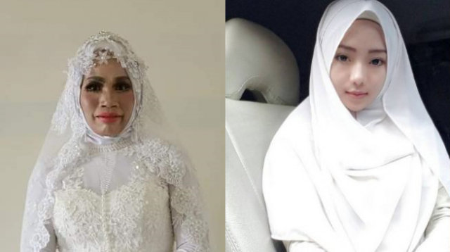 A의 실제 모습(좌)과 A가 도용한 사진(우)