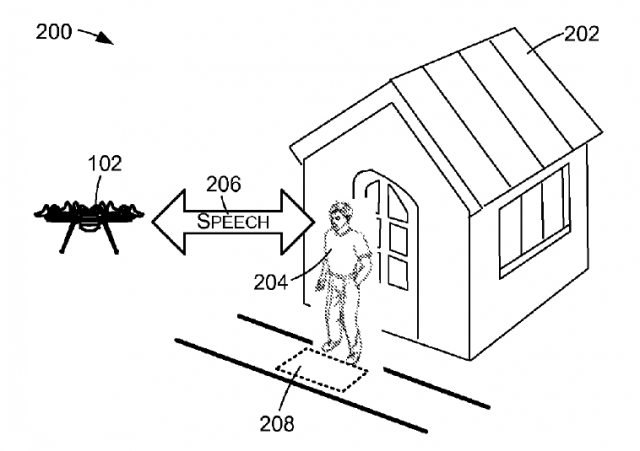 물건을 받기 전에 사람과 음성언어로 대화하는 드론