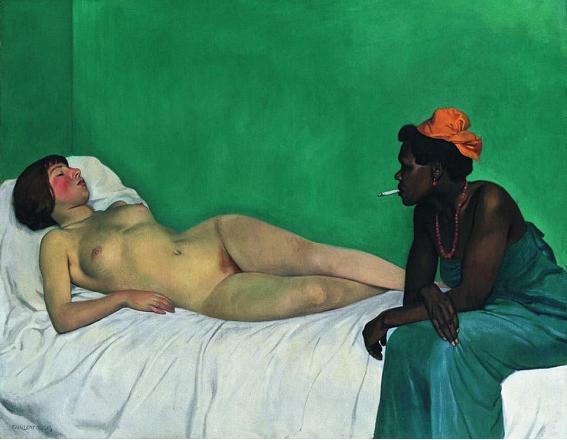 펠릭스 발로통 ‘흰 여자와 검은 여자’ (1913년)