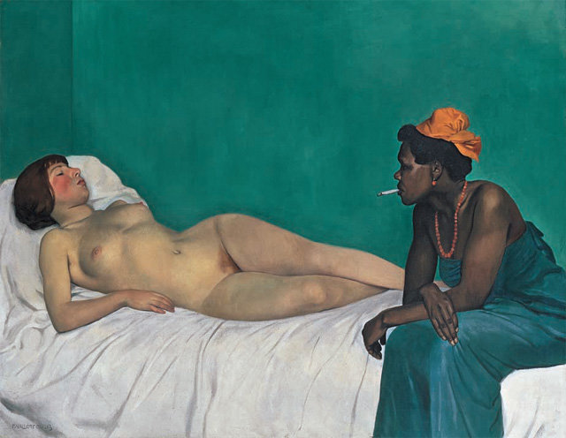 펠릭스 발로통 ‘흰 여자와 검은 여자’, 1913년.