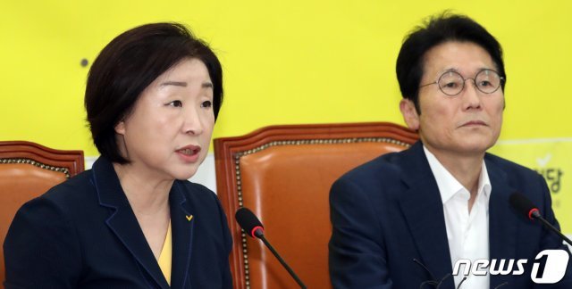 심상정 정의당 대표(왼쪽). 2019.8.20/뉴스1 © News1