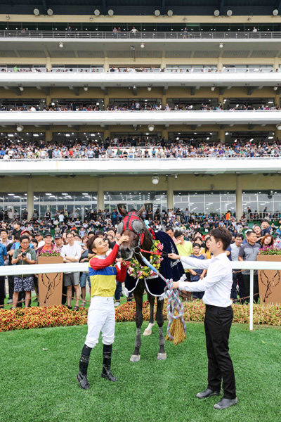 2019년 9월 8일 코리아컵 우승마 문학치프와 문세영 기수.