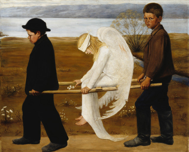 후고 심베리 ‘상처 입은 천사’, 1903년.